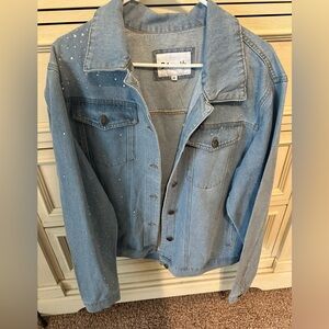 Embellished Light Blue Denim Jacket